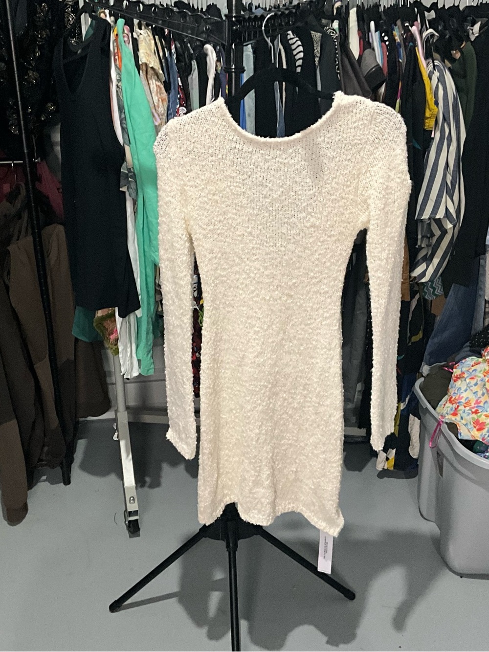 NWT Princess Polly Cream Long Sleeve Knit Mini Dress nightout whimsy 4